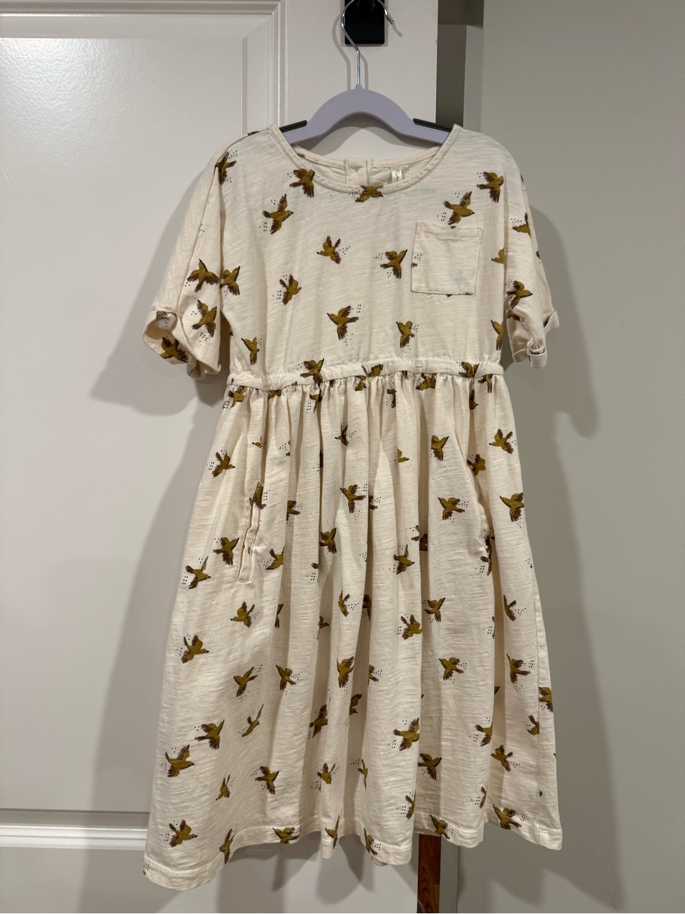 Rylee Cru Girls' Cotton Dress with Bird Print size 6-7